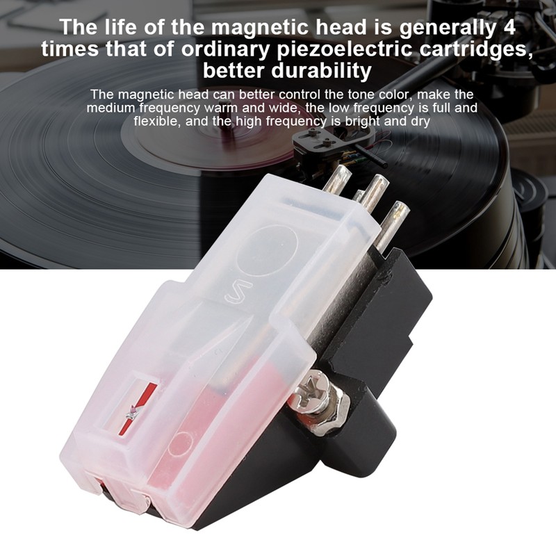 Phonograph Turntable Dual Moving Magnet Stereo Vinyl Record Player Stylus