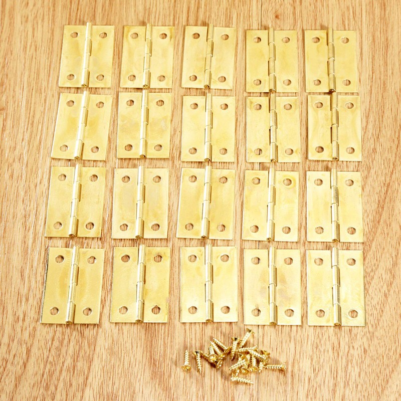 Dophee 32*21mm 20個 平蝶番 丁番 ミニ蝶番 木箱用のヒンジ ウェアヒンジ ドアのヒンジ ドア用金物