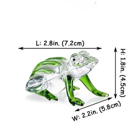 couponhub Crystal Frog Glass Art Statue Crystal Frog Decoration Series Glass Home Desktop Simulation Animal Decoration Decoration Decoration Decoration Decoration Decoration Gift for Mom