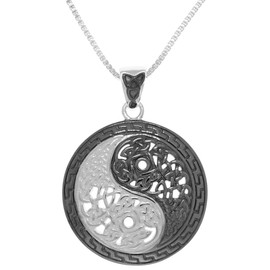 Jewelry Trends Yin Yang Celtic Knot Sterling Silver Pendant Necklace Courtney Davis Art