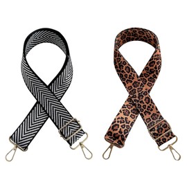 2 Pieces Leopard Print Bag Shoulder Straps, Bag Replacement Shoulder Straps, Retro Shoulder Straps, Adjustable Shoulder Straps, Women's Bag Accessories, Grey leopard print, Unit size, Modern