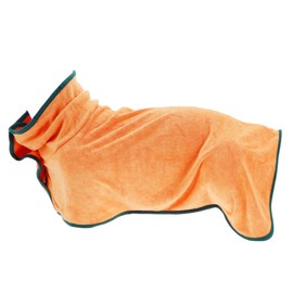CAPASTEC Dog Bathrobe, Soft Pet Towel, Quick Dry Dog Towel, M, Orange