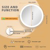 Batuso 10" Wall Mounted Makeup Mirror with Light, 3000mAh Rechargeable
