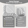 MR&HM Satin Fitted Sheet, Twin Size Silver Grey Fitted Sheet