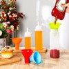 Lauwell Silicone Funnels 4 Pieces Wide Mouth Funnel Flexible Condiment