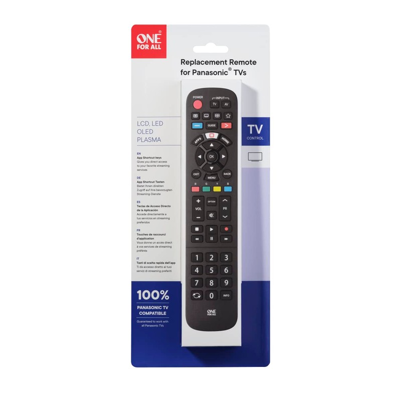One For All Panasonic TV Replacement remote – Works with