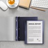 Binditek 10 Pack Clear Front Report Covers with 3 Prongs,