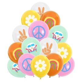 Pastel Daisy Balloons Set - 15 Pieces of 12-inch Daisy Flower Balloons - Ideal for Party Decorations, Arches, and Garlands - Non-Toxic, Reusable, Eco-Friendly - Perfect for Birthdays, Weddin