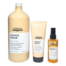 Loreal Absolut Repair Shampoo 1500 + Acondicionador + 10en1