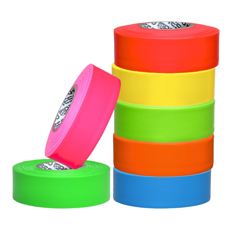 NO Adhesive, Presco PresGlo Arctic Roll Flagging Tape 5 mils