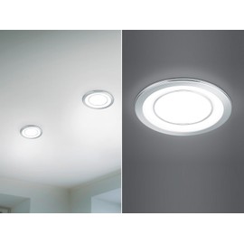 Trio Leuchten Core 652610106 - Faretto da incasso a LED, in plastica cromata, con LED da 10 Watt