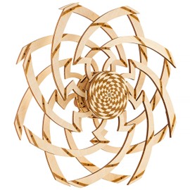 Wood Trick Hypnotic Vortex Kinetic Optical Illusion 3D Wooden Puzzles for Adults and Kids to Build - 20x20 in - Wooden Models Engineering DIY Project Mechanical 3D Puzzles Model Kits for Adults