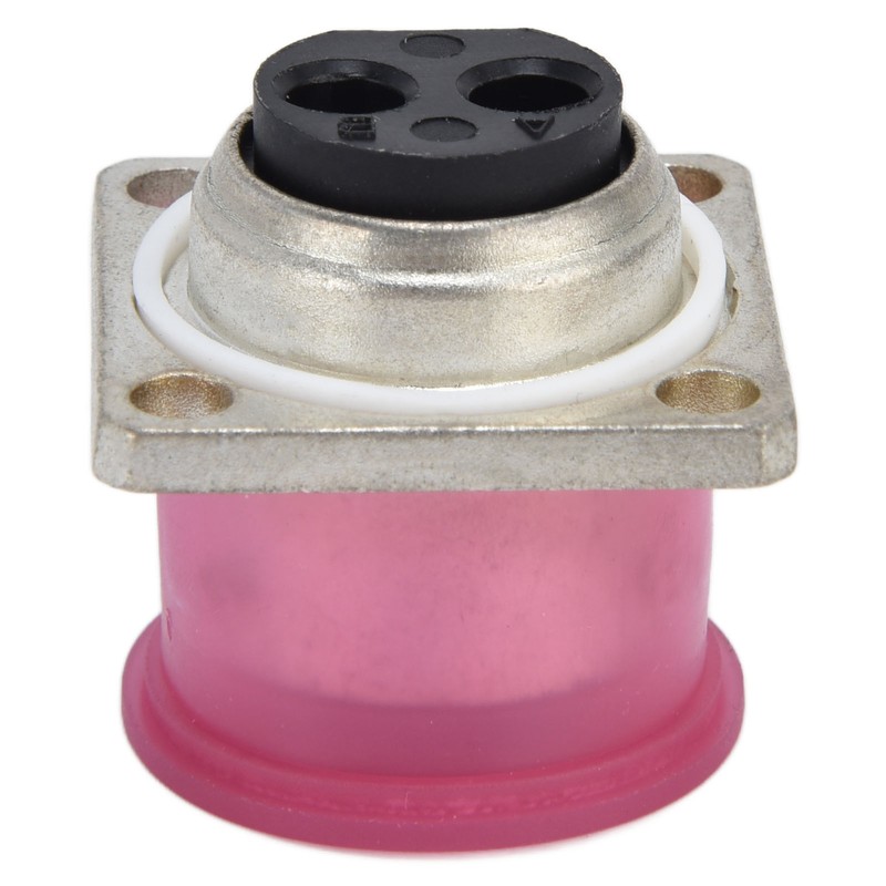 2 Pin Socket Square Flange Screw Mounting Power Connector Electric
