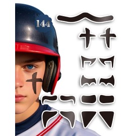 144Pairs Eye Black Stickers, Sports Eye Strips Baseball Football Softball Face Eyeblack Stickers for Sport Game Day Themed Birthday Party Supplies
