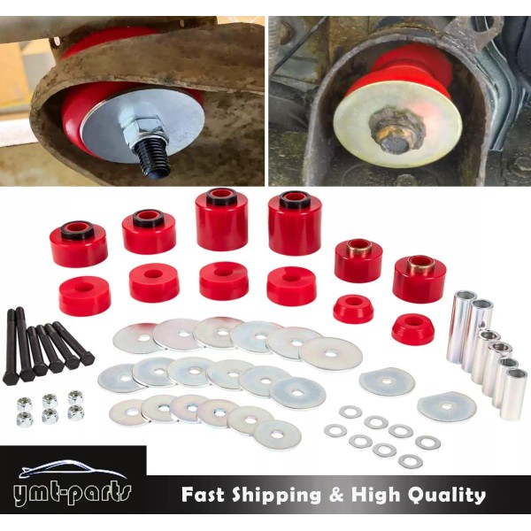 Unbranded 4.4123R Upgraded Body Mount Bushing Kit Fit 1980-1998 Ford