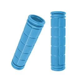 Buaak 1 Pair Non-Slip Bicycle Grips, Rubber Grips Bicycle Handlebar, Grips for Hudora Scooter, Handlebar Grips Bicycle for Mountain Bikes, Scooters, Balance Bikes (Blue, 22 mm)