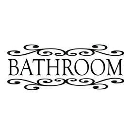 Thistle Brook Cottage - Calcomanía de pared para baño, decoración de pared de baño, letras de vinilo Kbathroom