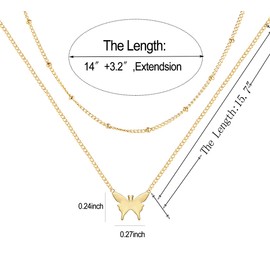 Dcfywl731 Layered Necklaces for Women Dainty Gold Necklace Stack Gold Long Necklaces Set Lariat Necklace Gold Jewelry Accessories, Metal, No Gemstone