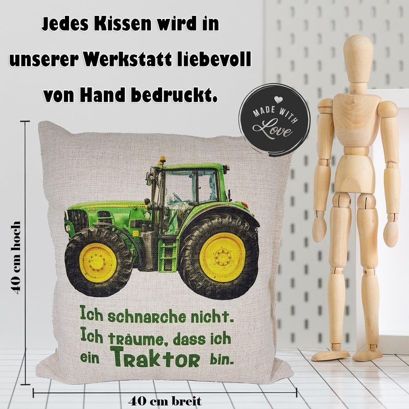 KiLaLa Anti-Snore Cushion Decoration Tractor Tractor with Saying