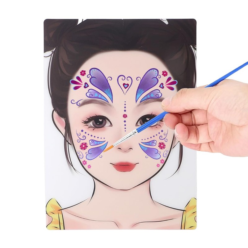 Lwuey Face Painting Exercise Board, Face Make-Up Stencil Make Up