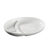 Nishida 110141 Lunch Plate, 3 Compartments, Oval Shaped Divider Plate