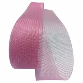 Abbaoww 50 Yards Stiff Horsehair Braid 3 Inch for Polyester Boning Sewing Wedding Dress Dance Gowns Shaping Trimming Accessories (Light Pink)