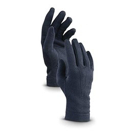 Italian Dress Gloves, Wool Blend Knit Fabric, Military Issue, Elastic Cuffs, Moisture-Wicking, Made in Italy, Navy (3)