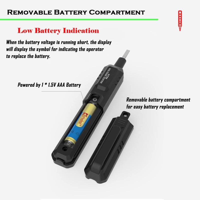 Voltage Tester AC 12-300V Non-Contact & Contact Voltage Detector Electrical