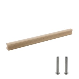 Tsnamay 2Pcs Unfinished Beech Wood Solid Furniture Pulls Handles,Unfinished Unpainted Paintable Wooden Handles Cupboard Closet Drawer Handle Pull,Length 11.81",Hole Dis.8.82"