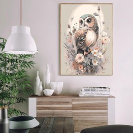 Paint by Number for Adults. Owl DIY Acrylic Painting Kit for Adults Beginner – 16” x 20”with 3 Brushes and Bright Colors