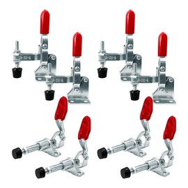 8Pcs Toggle Clamp, Hold Down & Push Pull Action Toggle Clamps Woodworking Hand Tool 200Lb 110Lbs Holding Capacity Quick Release Toggle Clamps for Doors, Cabinets, Tool Boxes