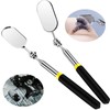 2 Pieces Telescoping Inspection Mirror Eyelash Inspection Mirror Adjustable Extension