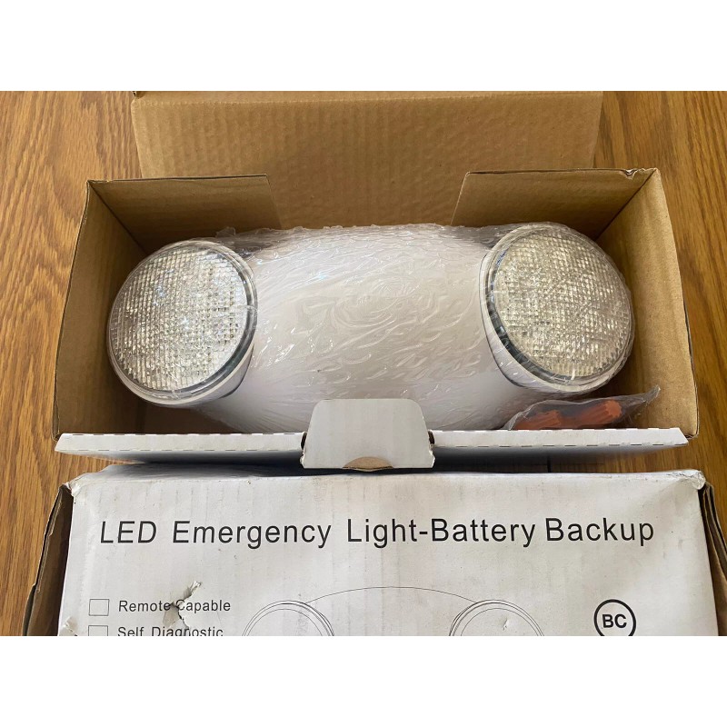 Beghelli LED Two Head Emergency Light with Battery Back-up White