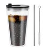 HENGBIRD Bubble Tea Cup, 16 oz Plastic Cup with Lid