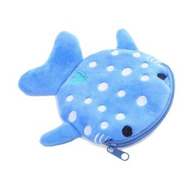 Cartoon Cute Whale Shark Coin Purse Kawaii Wallet Portable Plush Coin Bag Key Earphone Coin Organizer Pouch Zipper Bag Kids Gift