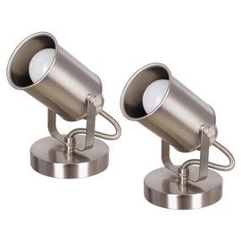 Catalina Lighting Modern Multipurpose Spotlight Desk or Wall Mount Accent Lamp, 6", Brushed Nickel, Set of 2