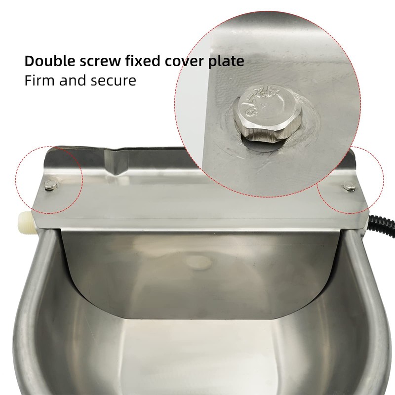 Stainless Steel Automatic Heated Water Bowl with Float Valve Water