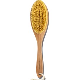 ICANdOIT Back Brush Long Handle for Shower No Plastic,100% Natural Agave Cactus Tampico fiber STIFF Bristle for Cellulite and Lymphatic Drainage,Bath&Shower Brushes for your back,legs exfoliating