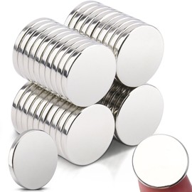 Pack of 45 Magnets Strong 15 x 2 mm Neodymium Magnets Extra Strong Magnets Small Round Mini Magnets for Magnetic Board, Fridge, Whiteboard, Photos, Office, Pin Board