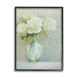 Stupell Industries Blooming White Flowers Traditional Vase Still Life Framed Wall Art, Design By Cloverfield & Co.