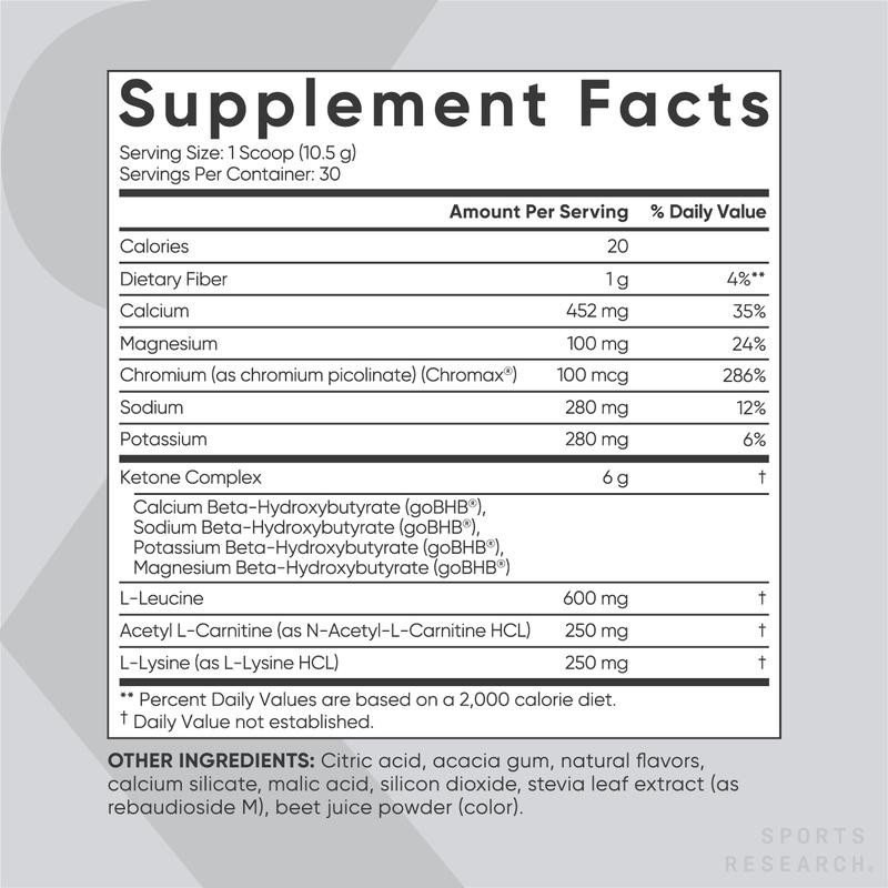 sports research Keto Plus™ Exogenous Ketones (goBHB™) - 30 Servings