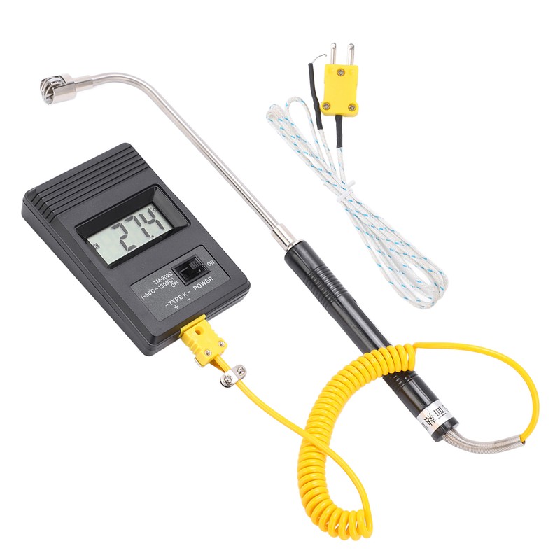 Tm‑902c Industrial LCD Display Digital Sensor Thermometer with Curved Shank