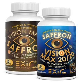 Eye Vitamin Supplements, Set of 2, Supports Retina Macular, 60 Capsules