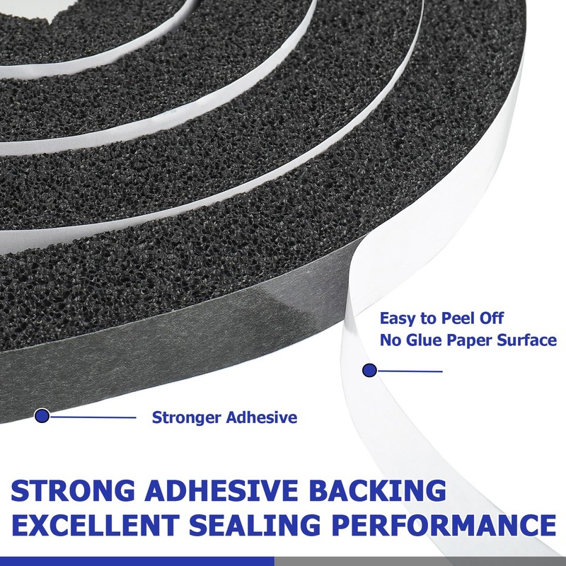 BOJACK Adhesive Foam Weather Stripping, Foam Weather Stripping Foam Stripe