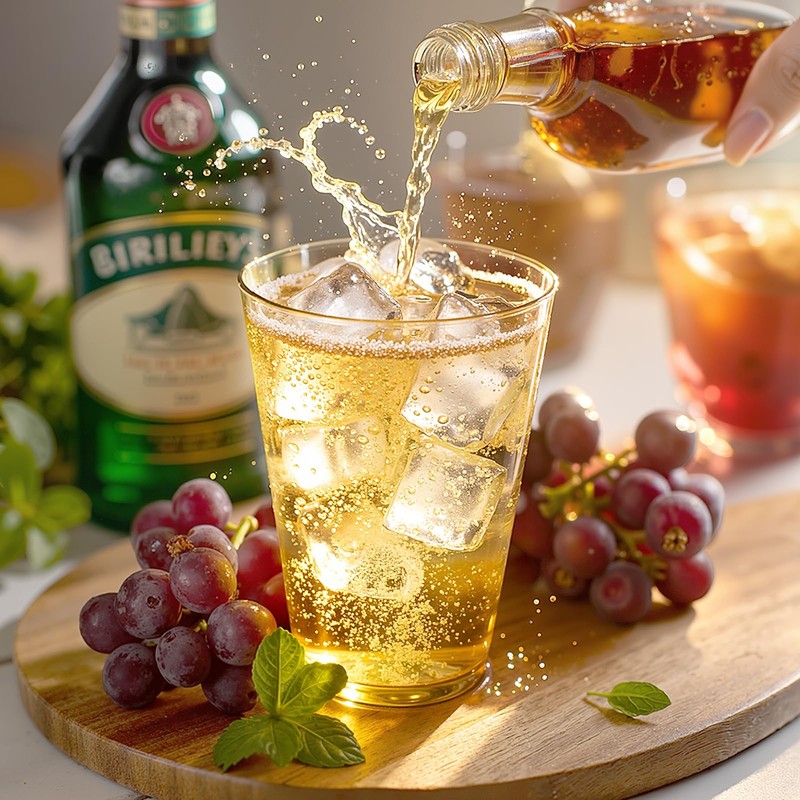 Glowserve 12 oz Clear Plastic Cups Disposable Gold Plastic Cocktail