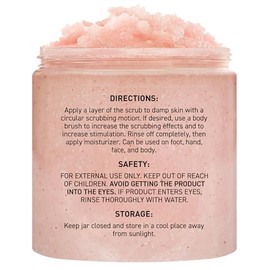 Himalayan Salt Body Scrub 10 oz - All Natural Cleansing Exfoliator With Sweet Almond Oil Promoting Radiant Skin - Brooklyn Botany