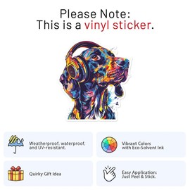 Generic DJ German Shorthaired Pointer Dog Sticker - Waterproof Vinyl Decal for Car Bumper, Laptop, Water Bottle, Bookcases, Wall, and Window, Size - 3'' Longer Side