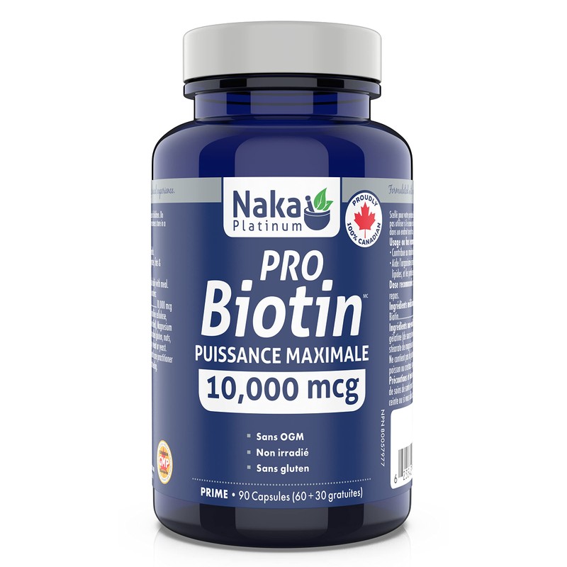 Naka Platinum PRO Biotin Maximum Potency 10,000 mcg promotes Healthy