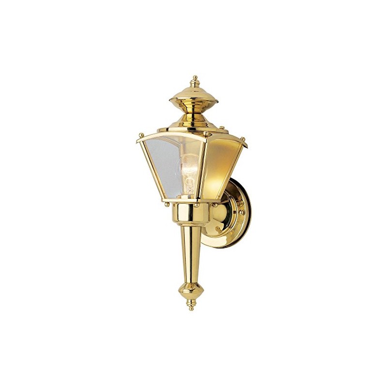 Westinghouse 6696400 One-Light Wall Lantern,Polished Brass