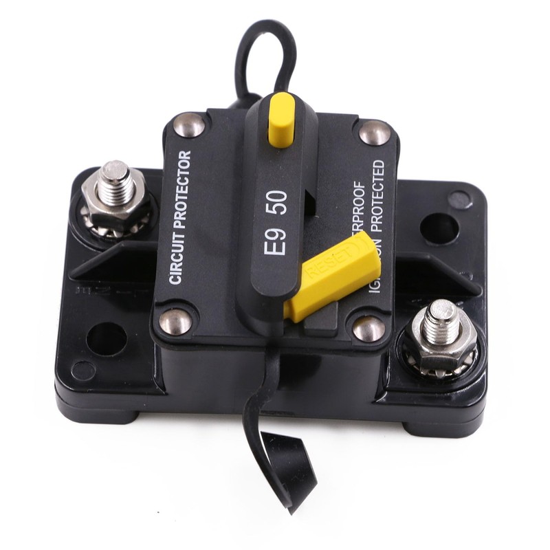 Gloaso Manual Reset Circuit Breaker 12V-72V 50A for Car Audio